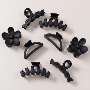 Imagem de Clipes de cabelo Sunolga 8 peças para mulheres, clipes Flower Claw pre