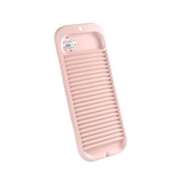 Imagem de Wonafa Tábua de lavar, tábua de lavar roupa de plástico, tábua de lavar roupa antiderrapante, tábua de lavar roupa doméstica, tábua de lavar roupa para lavar as mãos com suporte portátil (rosa)