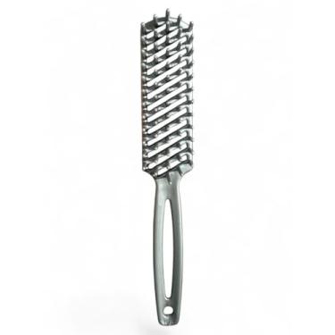 Imagem de Escovas Retas Jacaré Profissionais - Escova Alisadora para Cabelos Lisos e Sem Frizz(Prata,10 Unidades)