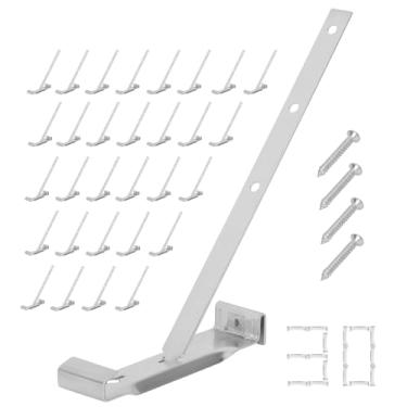 Imagem de Cabide de calha de teto de alumínio com 30 peças