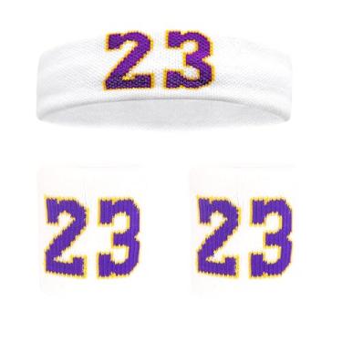 Imagem de Bandanas esportivas para homens e mulheres, faixa de cabeça com absorção de umidade, faixas de suor para toalha atlética elástica macia para basquete, tênis, malhar