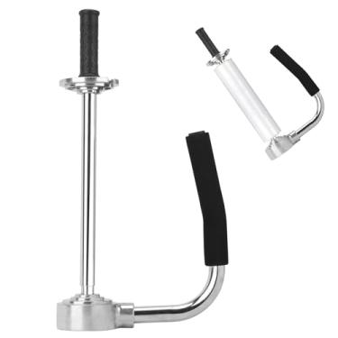 Imagem de KVMORZE Dispensador de envoltório elástico industrial, cortadores de filme ajustáveis de 30 a 50 cm, alça retrátil para embalagem de paletes, suporte de dispensador de filme elástico resistente para