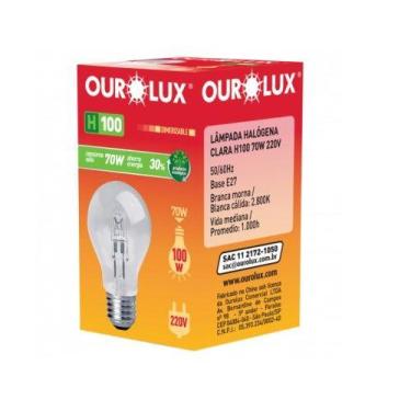 Imagem de Lâmpada eco halogen clara H100 70W - Ourolux