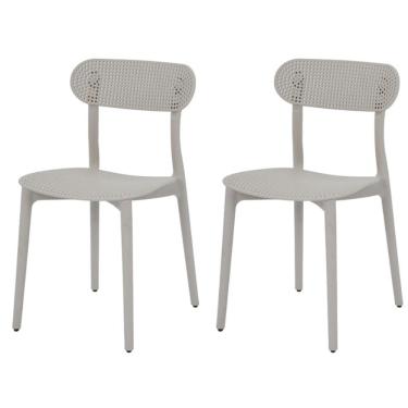 Imagem de Kit 2 Cadeiras Área Externa Verte Rivatti Fibra Natural Sustentável Polipropileno Bambu Proteção Uv