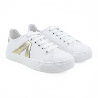 Imagem de Tênis Feminino Confortável Casual com Solado Micro Expandido e Design Leve (Branco, BR, Adulto, Numérico, 33)