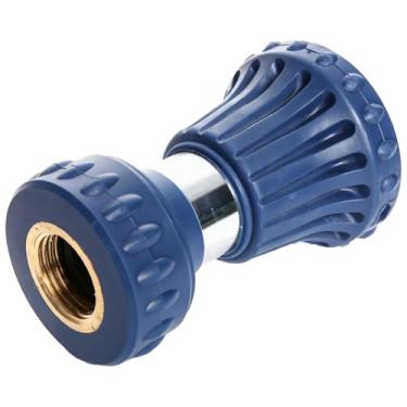Imagem de Bico de mangueira de jardim de latão resistente, pistola de pulverização ajustável de fluxo de água, limpeza e irrigação, anticorrosão de qualidade, mangueiras padrão, alça ergonômica, azul