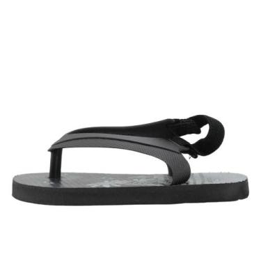 Imagem de Chinelo Molekinho Baby Tira Fina Com Elastico, 25/6, Preto, Cinza