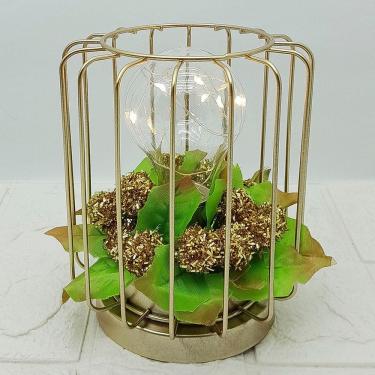 Imagem de Luminária Lanterna LED Arranjo De Mesa Enfeite Natalino 15cm