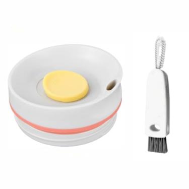 Imagem de Tampa deslizante de substituição de copo compatível com Owala SmoothSip 590 ml 340 g, tampa superior à prova de vazamento compatível com Owala SmoothSip Slider copo de café de 340 g 590 ml, escova de