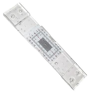 Imagem de Monitor de rachadura de concreto, monitor de medidor de rachadura padrão de acrílico - Ferramenta transparente, dispositivo de medição vertical horizontal para construção de parede, análise de