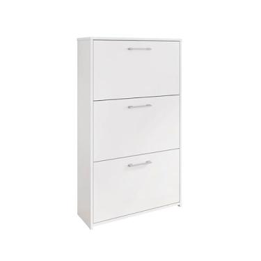 Imagem de Sapateira Organizadora Com 3 Portas – ArmáRio Multiuso Compacto Para Lavanderia, Quarto Ou Sala (Branco)