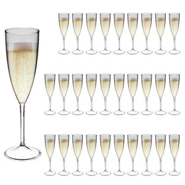 Imagem de Taça Espumante 30pçs Acrilico Cristal Premium 170ml Neoplas, Transpare