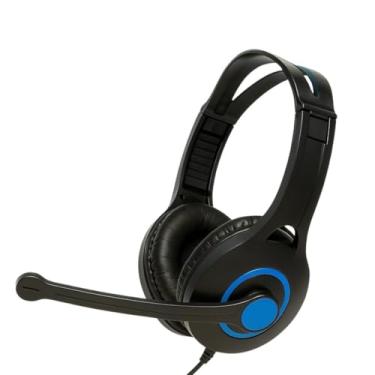 Imagem de Headset Fone Gamer com Microfone, Compativel Ps4 X-One P2 3.5mm Auto Falante 40mm,Cabo 1.5M (Preto/Azul)
