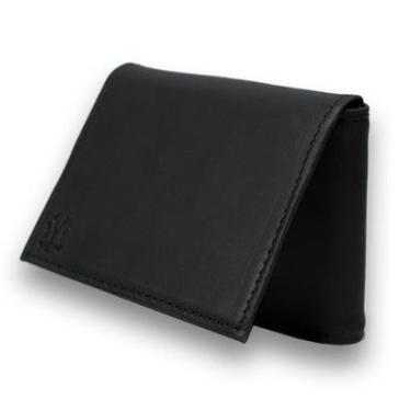 Imagem de Carteira Masculina Couro em L Repartiçoes Porta Documentos e Cartoes Basica Lisa Moderna-Masculino