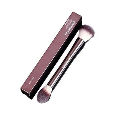 Imagem de Pincel De Maquiagem Profissional De Dupla Face Para Pó E Blush Com Cab