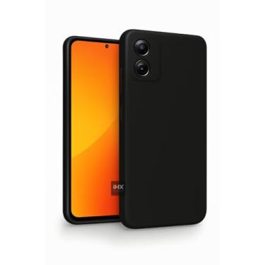 Imagem de Capa Capinha Case Compatível Motorola Moto G84 – Silicone Aveludado Premium, Anti Impacto, Reforçada e com Proteção de Câmera (PRETO)