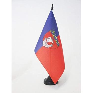 Imagem de Bandeira de mesa do Departamento de Paris 12 x 20.3 cm - Bandeira de mesa de Paris 21 x 14 cm - Bastão e base de plástico preto - AZ FLAG