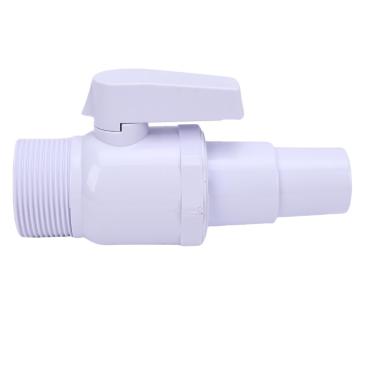Imagem de AUNMAS Conector de Tubo de 1,5 pol. Filtro de Piscina Válvula de Esfera de 2 Vias Material ABS Premium Com Alça de Botão Conveniente para Gerenciamento Eficiente de água na Bomba Skimmer