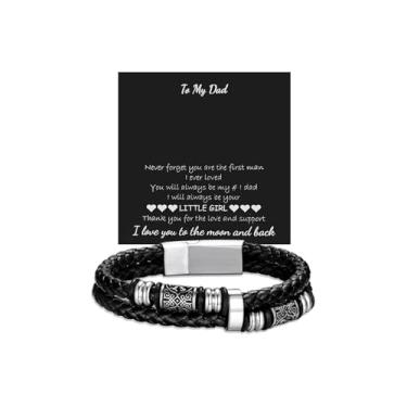 Imagem de Long tiantian Pulseira masculina de couro para homens, pulseiras modernas para homens, acessórios elegantes para pulseira masculina, Large, Couro, Sem Pedra Preciosa