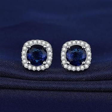 Imagem de Brincos de moissanita de zircônia cúbica para casamento, design quadrado, joia para madrinha de casamento, presente de amizade, presentes de Natal, Dia dos Namorados