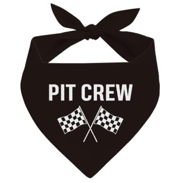 Imagem de Bandana para cães Pit Crew, bandana para cães, lenço para cães pequenos e médios, lenço preto, presente para amantes de cães, presente para dono de animais de estimação