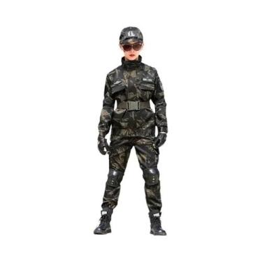 Imagem de Fantasia Tática Militar Infantil Camuflada Para Halloween, Traje De Ex