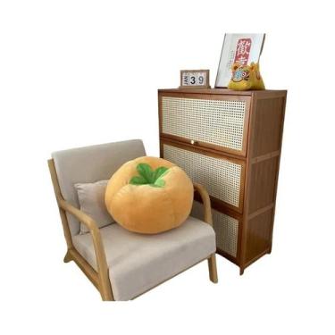 Imagem de Almofada Espessa De Tomate, Cogumelo E Caqui Para Janela, Assento, Qua