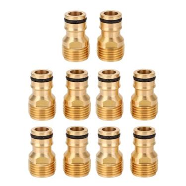 Imagem de Hyuduo Adaptador de Torneira para Máquina de Lavar Louça, Adaptador de Torneira de Pia de Conexão de Latão de 10 Peças para Lavadora Portátil, Fácil Instalação, Entrada de 0,79 Polegadas, Compatível