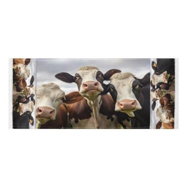 Imagem de Wassud Capas de lavadora e secadora de vacas de árvore, protetor de lavadora com sacos de armazenamento, capa de geladeira à prova de poeira com bolsos para lavanderia doméstica, cozinha, 120 x 55 cm