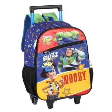 Imagem de Mochila Toy Story de Rodinha Escolar Preto Infantil Menino - Luxcel