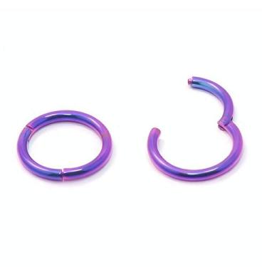 Imagem de Piercing Argola Articulada Click 1.2mm em Titânio Blurple 92v - M2 Pie