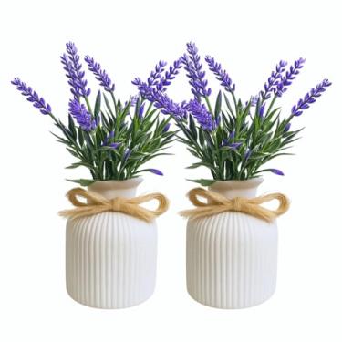 Imagem de Planta artificial Arranjo de flores para decoração kit 2 (Lavanda)