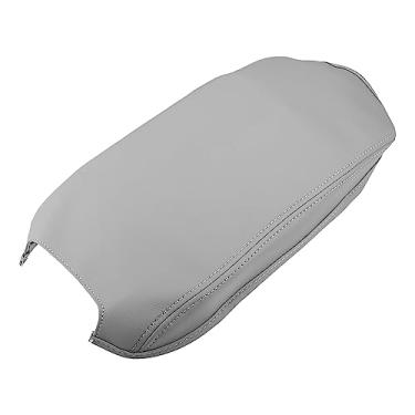 Imagem de A ABSOPRO Capa de apoio de braço para console central de carro 38,5 x 18,5 cm Capa protetora do console central para Toyota Camry Hybrid 2012-2017 couro sintético cinza