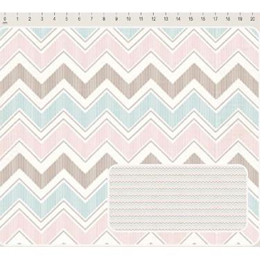 Imagem de Tecido Tricoline Digital Coleção Ivana Madi Chevron 50 x 150 cm