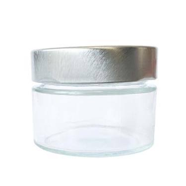 Imagem de Kit 20 unidades - Pote de vidro Pianezza - 150 ml - Tampa Prata