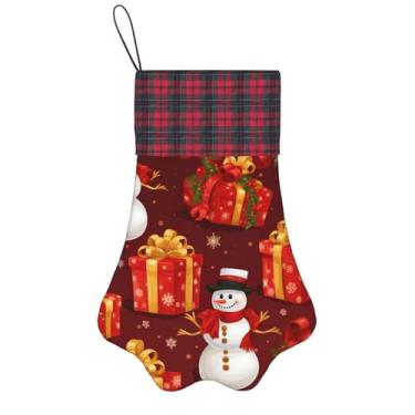 Imagem de SKKNT Merry Christmas Snowman Print Meias de Natal Animais de Estimação Decoração de Natal Cães Gatos Árvore Decoração Doce Presente Conveniente