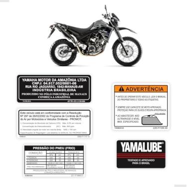 Imagem de SPORTINOX, Kit Adesivos Advertência Para Moto Yamaha XT 660R Completo