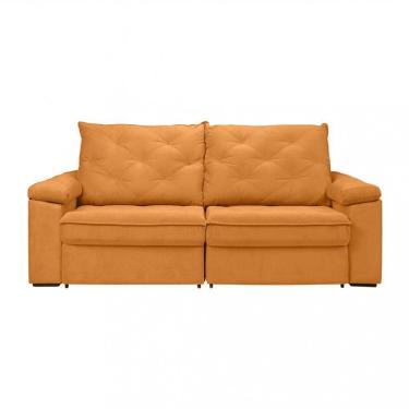 Imagem de Sofá Para Sala Reclinável Estofado Miami 210cm Boucle Terracota