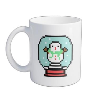 Imagem de Caneca Xícara de Café Porcelana 300ml Com Desenho Brinquedo de Natal Pixie Art