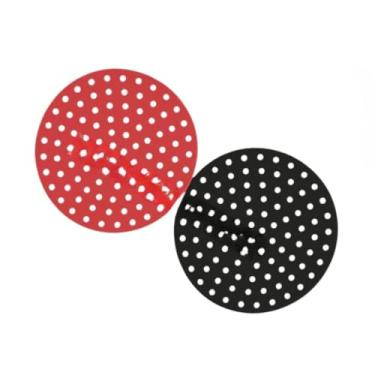 Imagem de Forma Silicone Air Fryer，Conjunto de Duas PeçAs，Material de Silicone，Resiste a Temperaturas Até 230 °C, FáCil de Limpar，Moldes Multimodelo，Adequado para Bolos e PanificaçãO(KIT 2 Tapetes Redondos)