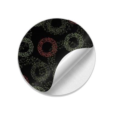 Imagem de Ladrilho Decorativo de Cerâmica Padrão Bolinhas Preto e Dourado