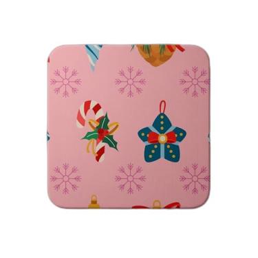 Imagem de Ladrilho Decorativo de Cerâmica Estampa Natalina Com Ornamento de Brinquedo