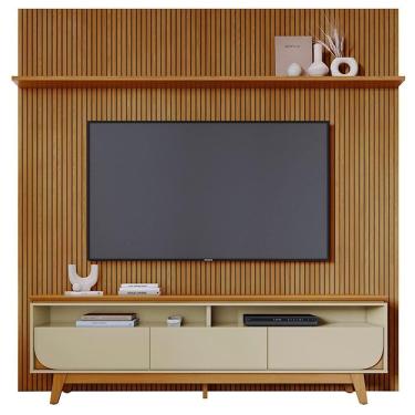 Imagem de Painel E Bancada Tv 75 Polegadas  Luna Madetec Cumaru Opala