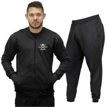 Imagem de Conjunto Moletom Jaqueta Com Ziper E Calça Jogger Moletom-Masculino