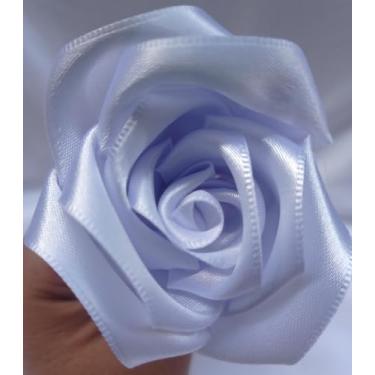 Imagem de Buquê de Rosas Eternas de Cetim + Mensagem (Branco)