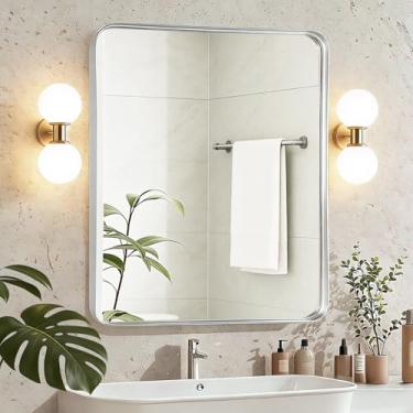 Imagem de Fabuday Espelho de banheiro 91 x 76 cm prata