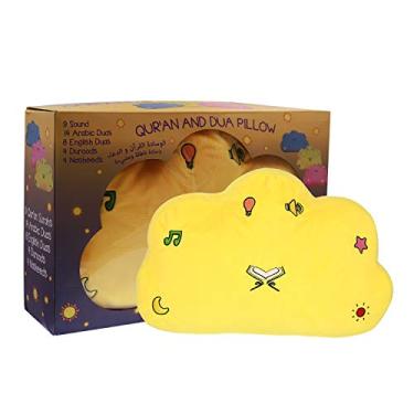 Imagem de Boneca My Dua Travesseiro Ramadã Presente para Crianças Dua e Surah Alcorão Som Colorido Nuvem e Estrela Almofada com Luz LED (Nuvens Amarelas)