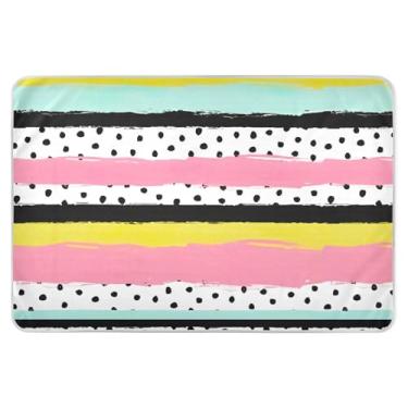 Imagem de Almofadas de cama laváveis com listras coloridas, grandes, para adultos que fazem xixi na cama, almofadas laváveis para incontinência