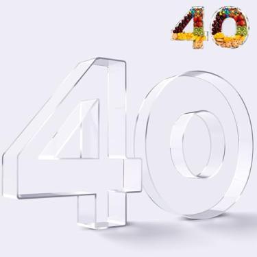 Imagem de Ledido Caixa de tabuleiro de charcutaria com número de acrílico de 25 cm, bandeja reutilizável e preenchível para bolo de doces, lanche de frutas, bandeja de charcutaria de acrílico fácil de limpar