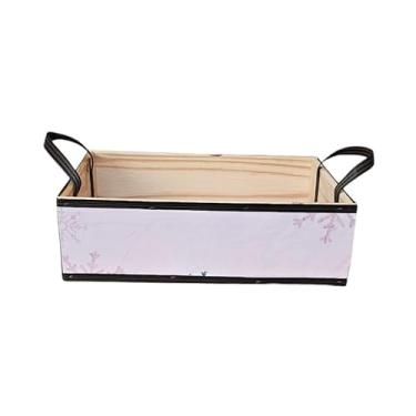 Imagem de Cesta Bandeja Natalina Decorada Natal Caixa Personalizada(M - 32x22,Branca - O Melhor Presente)